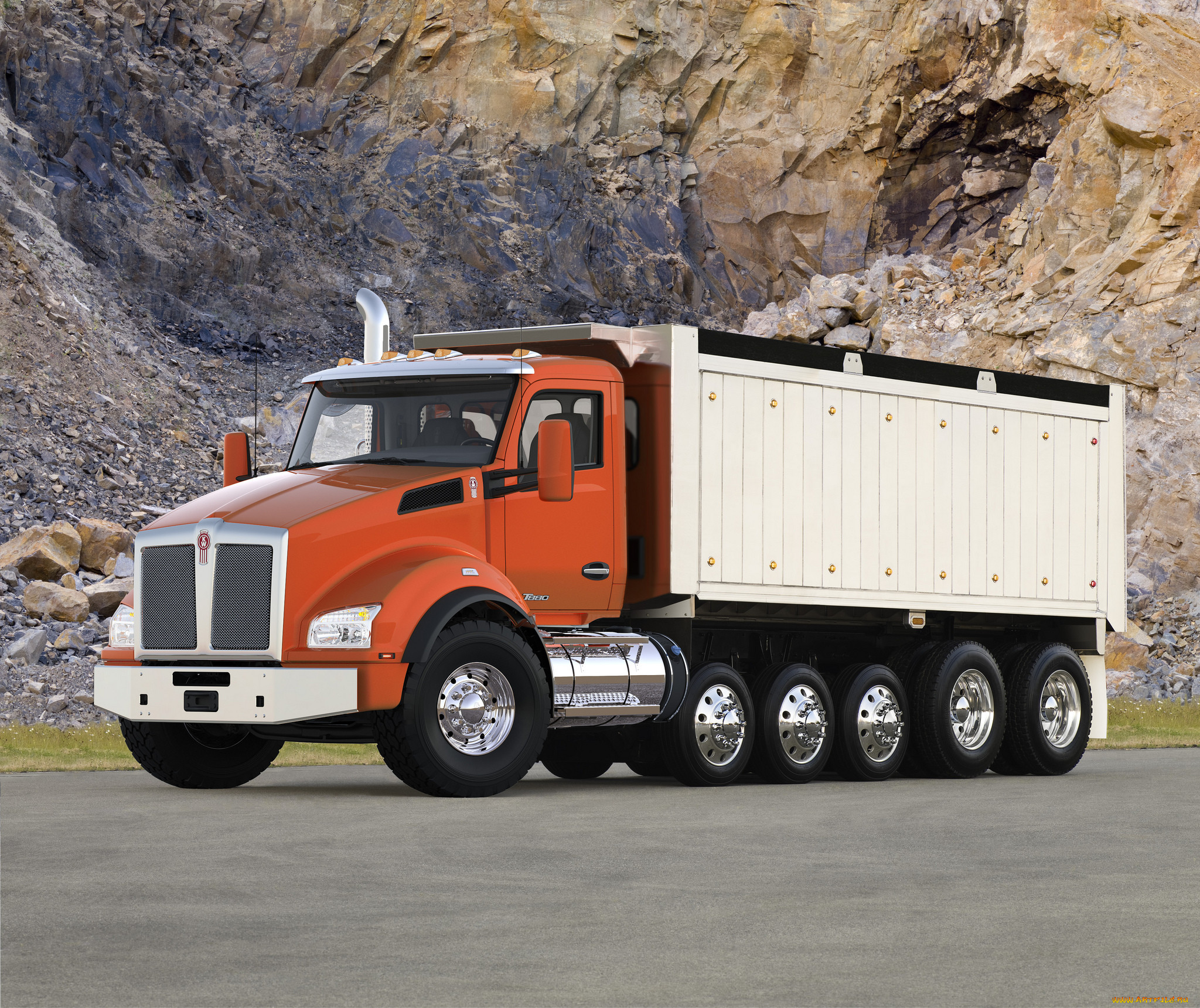 kenworth - t880 dump, , kenworth, , , , 